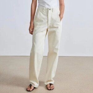 Apiece apart meridian cropped jean ecru size 26